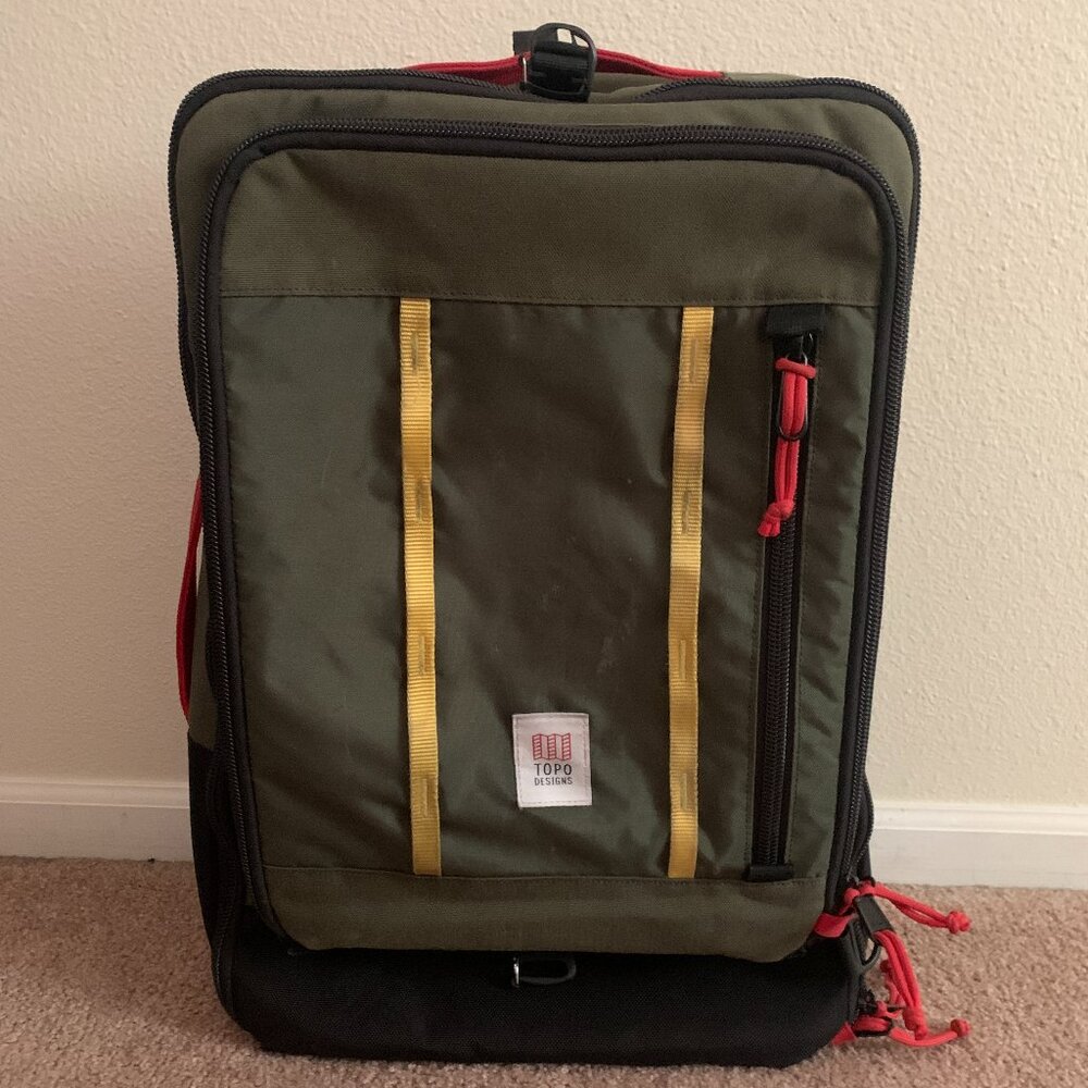 Topo Designs Green and Yellow Travel Bag